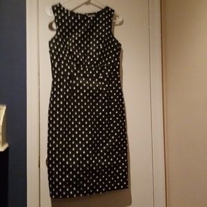 Black structured high neck dress